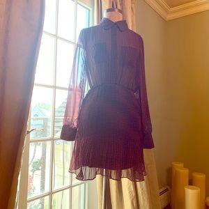 Burgundy and black dress. From Urban Outfitters